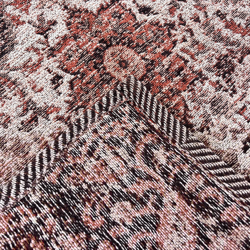 Handmade Red And Multicolor Synthetic Fibre Vintage Dhurrie